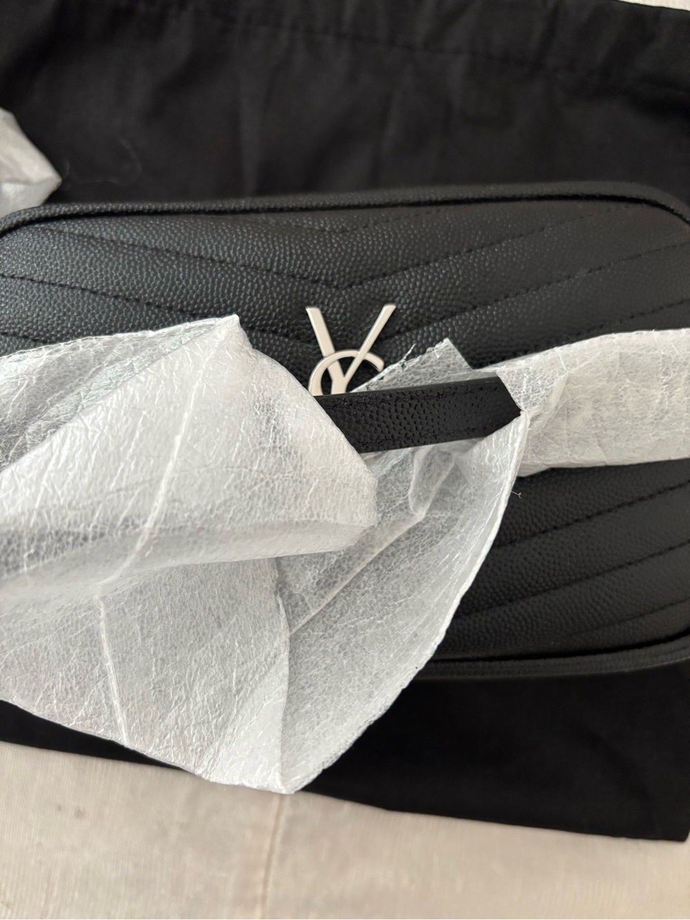 Saint Laurent Mini Lou Black Quilted Leather Camera Bag - Picture 3 of 9